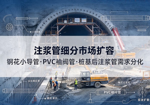 丰润注浆管细分市场扩容，隧道钢花小导管、PVC 袖阀管、桩基后注浆管需求分化